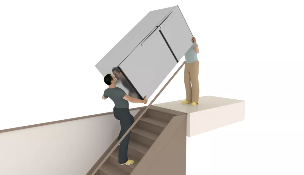Staircase fall graphic