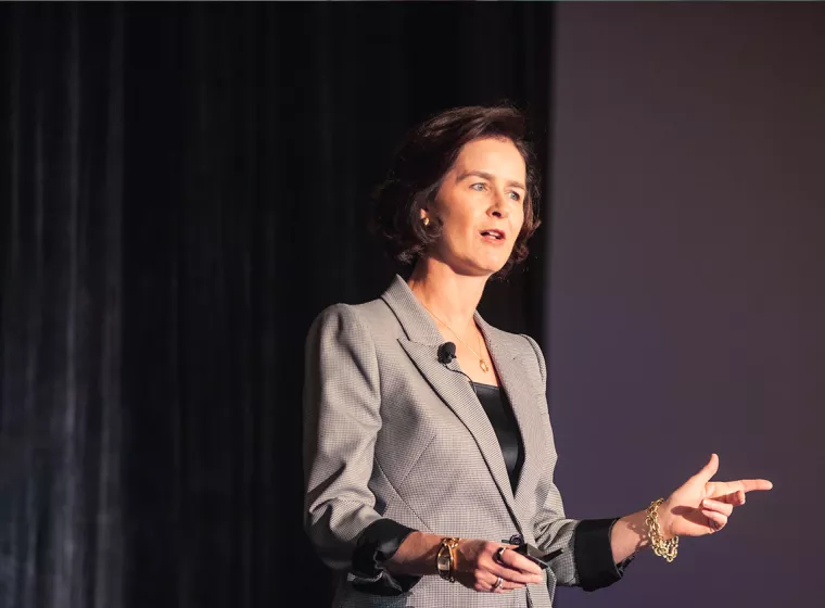 Catherine Corrigan speaking at Advancing Excellence 2022