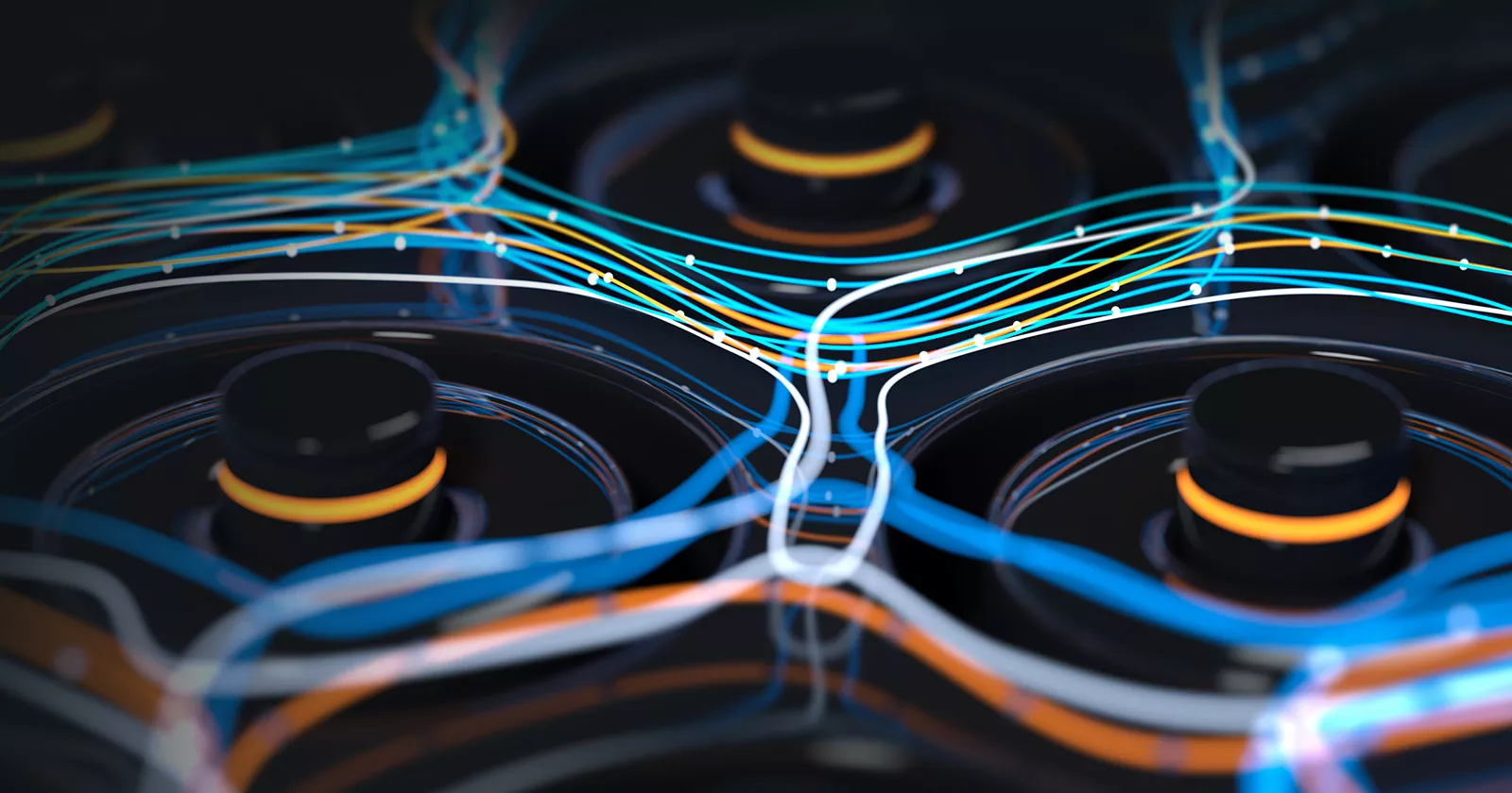 An abstract photo of battery energy. Exponent conducts research and provides strategic engineering support for battery and energy storage.