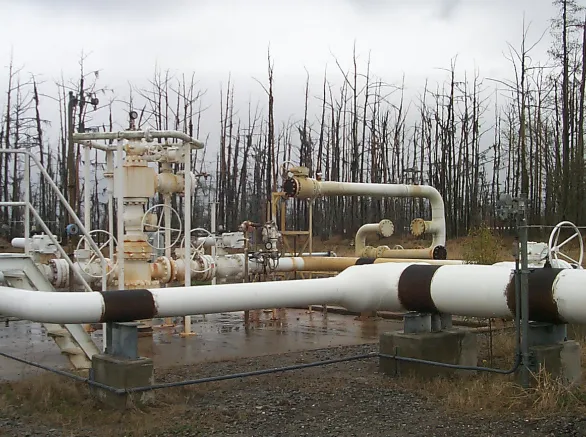 gas storage wells with leak
