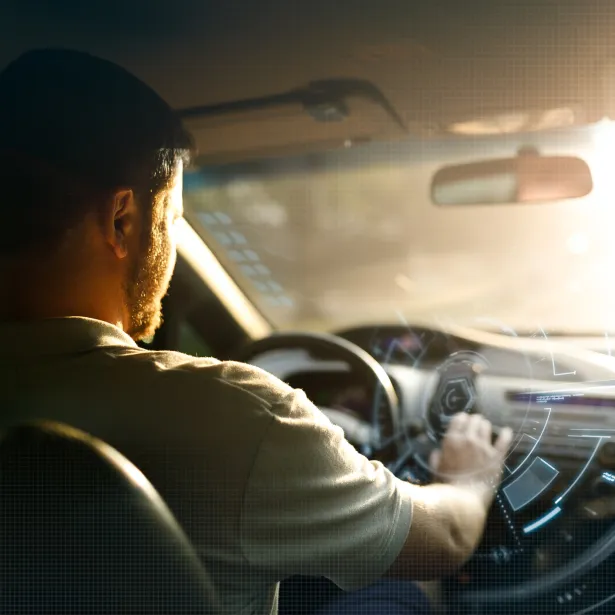 Technologic virtual intelligence car concept.