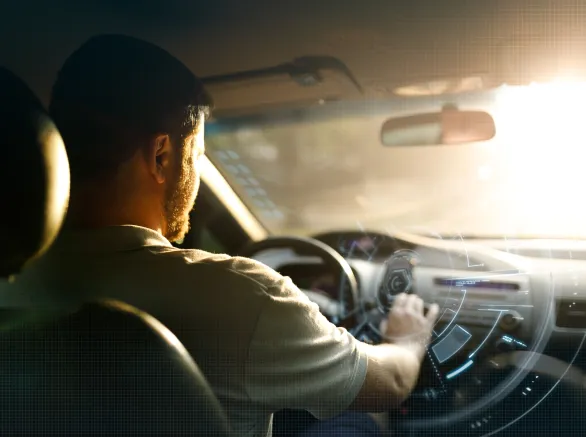 Technologic virtual intelligence car concept.