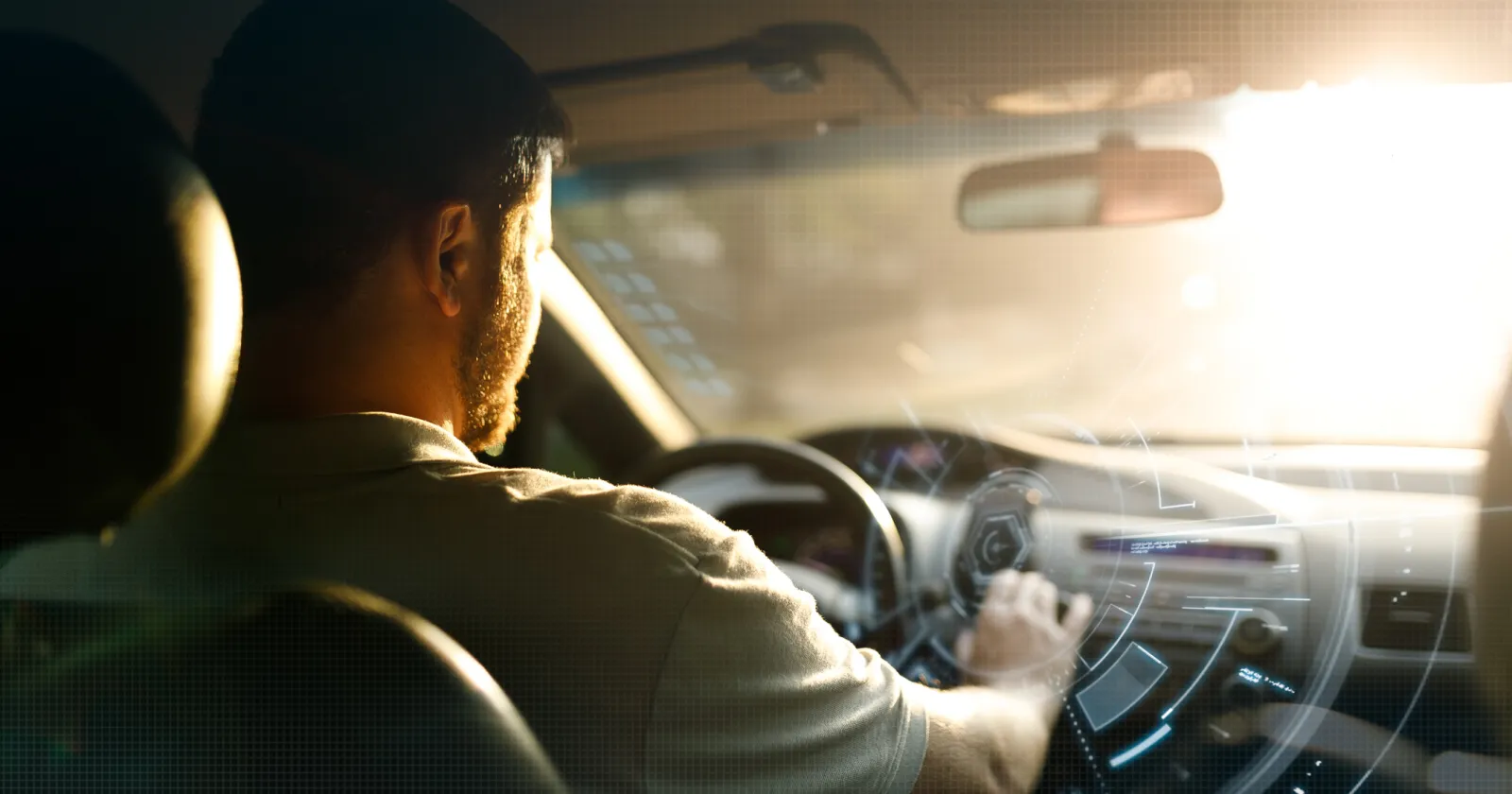 Technologic virtual intelligence car concept.