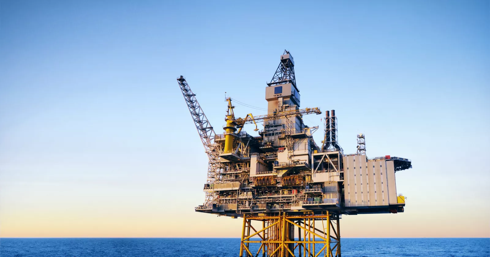 Oil platform in the ocean