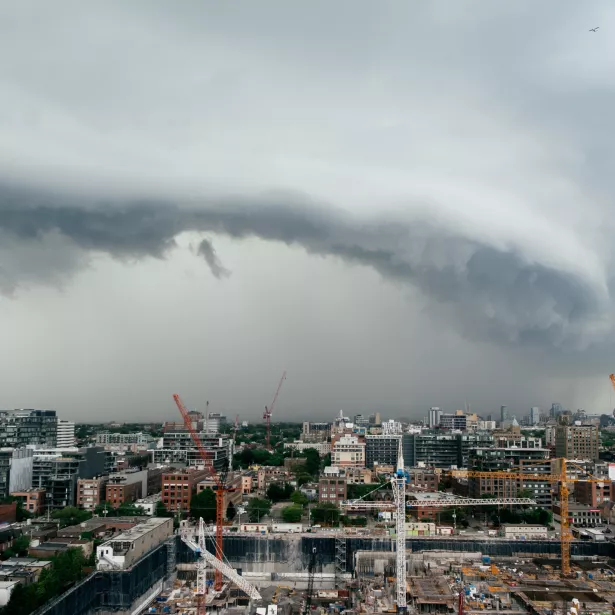 Storm cloud above the city