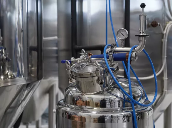 Steel Equipment at Food and Beverage Factory