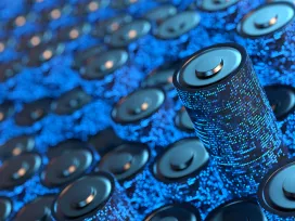 Abstract Battery supply digital concept