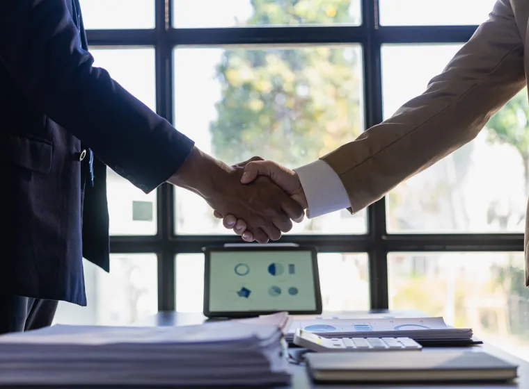 business people shaking hands