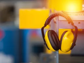 Yellow noise cancelling headphones