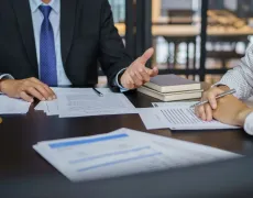 Legal counsel presents to the client a signed contract