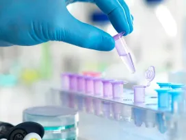 testing a liquid sample in a vial