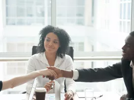 Business meeting and handshakes.  Engineering support for international arbitration and  construction disputes.